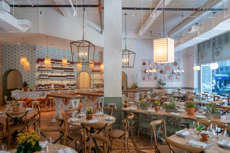 The dining room at Rosemary's Midtown.